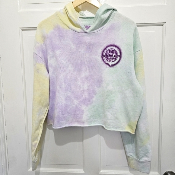 Psycho Tuna Tie Dye Cropped Graphic Hoodie Size L - Picture 3 of 10